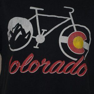 Black T-SHIRT With Red/Yellow SIZE S COLORADO BY CPORT AND COMPANY USED